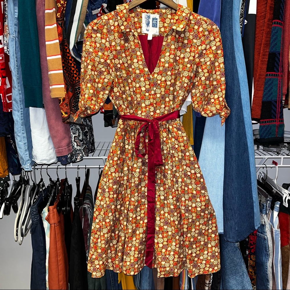 SOLD Anthropologie Edme & Esyllte Retro Vintage Style A-Line Shirt Dress